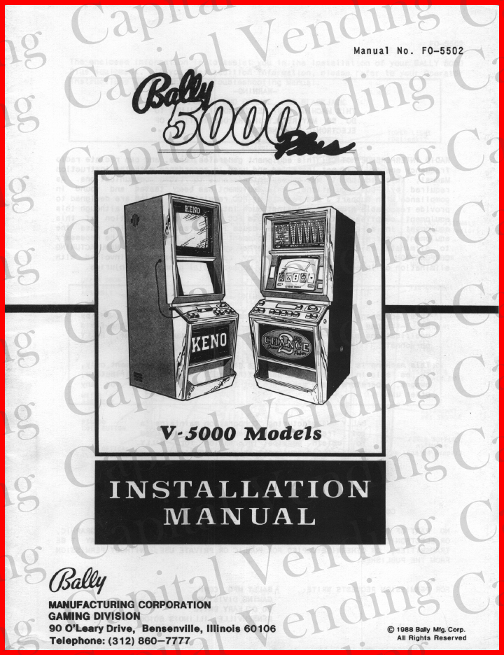 Bally slot discount machine manual pdf